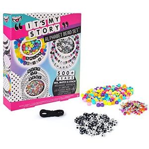 Crayola - Set Maak je eigen armbanden met alfabetkralen - It's My Story, creatieve activiteit en cadeau voor meisjes, vanaf 8 jaar