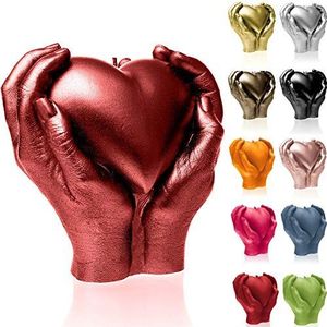 Candellana Hand Love Edition kaars - kaars voor Valentijnsdag - Valentijnsdag kaarsen - cadeau-idee - kaarshart - romantische deco - liefdeskaarsen - handgemaakt cadeau