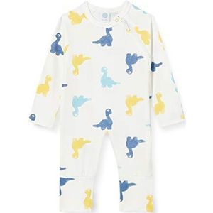 Sanetta Baby-jongens rompertje beige peuterpyjama, wit pebble, 68 cm
