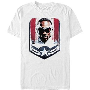 Marvel The Falcon and the Winter Soldier - Take on the Mantel Unisex Crew neck T-Shirt White 2XL