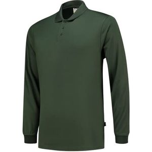 Tricorp 202005 Workwear UV-bestendige poloshirt, lange mouwen, 50% polyester/50% polyester, CoolDry, 180g/m², flessengroen, maat 3XL