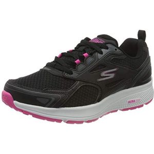 Skechers Heren Go Run Consistent Sneaker, Zwart Roze, 4.5 UK Wide