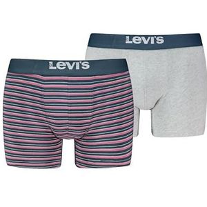 Levi's heren boxer ondergoed, roze/grijs., M
