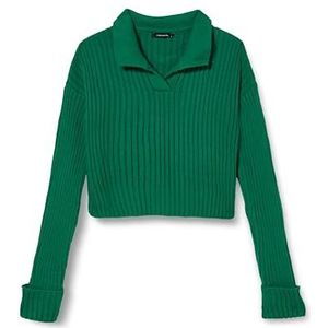 Trendyol Regular sweater voor dames, rechte lange mouwen, groen, L