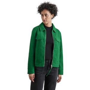 STREET ONE Dames A212380 Short Curly JKT, levendig groen, 34, Vibrant Green, 34