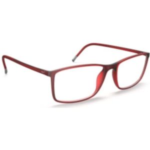 Silhouette bril voor heren, Donker rood, 56/16/145