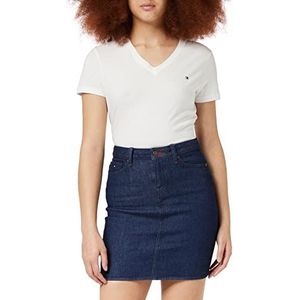 Tommy Hilfiger Dames Rome Straight Rw Skirt Lala Rok, blauw (denim 1br), Eén maat