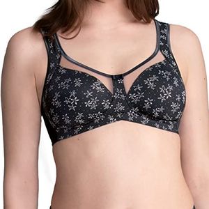 Anita Clara Art - dames - comfortabele beha - zonder beugel - goede grip + pasvorm, antraciet, 95E