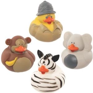 Baker Ross FE320 Safari Rubberen Eend Bad Speelgoed - Pakket van 6, Babyspeelgoed, Feestzakjes Vullers voor Kinderen, Minispeelgoed voor Kinderen