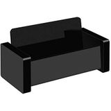 Wedo 634401 visitekaartjeshouder Black Office acrylglas, voor kaarten tot 9 cm breedte rubberen voeten, 10,9 x 5 9 cm, in geschenkdoos, zwart