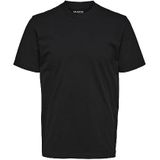 SELECTED HOMME Heren T-shirt met korte mouwen, zwart/, M