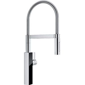 FRANKE; Keukenkraan Crystal semi-pro (115.0474.627); Kleur : Chroom/zwart glas
