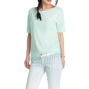 ESPRIT Dames T-shirt 054EE1K065 in boxy-vorm, groen (Frozen Mint 339), XL