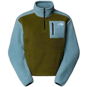 The North Face Yumiori 1/4 Zip Trui voor dames Forest Olive/Shallow Bl L