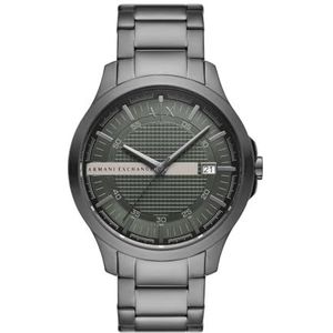 Armani Exchange Heren analoog quartz horloge met roestvrij stalen band AX2455, Grijs