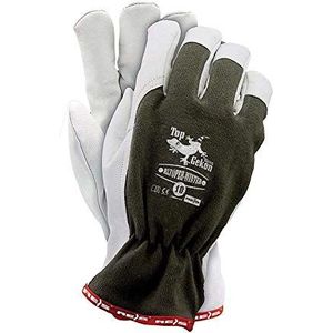 RLTOPER-WINTER11 Topgekon beschermende handschoenen, olijfkleuren-wit, 11 afmetingen, 6 stuks