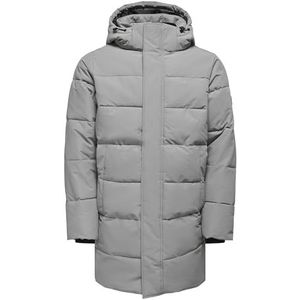 ONLY & SONS Onscarl Life Long Quilted Coat Noos OTW gewatteerde jas voor heren, Griffin 1, L