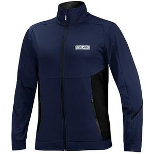 Sparco 01366BMNR3L, sweatshirt met ritssluiting, volledige maat L, blauw/zwart, uniseks, volwassenen, meerkleurig, 42/50 EU, 50 hojas, Large