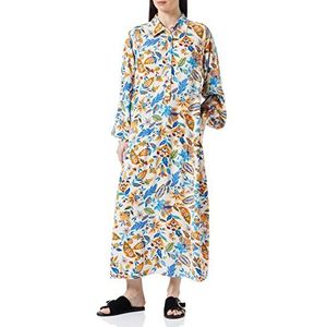 Part Two Shira Dress, Blue Craft Flower, 42, Blue Craft Flower, 40