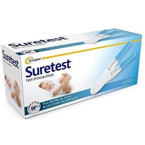 SURETEST - Ovulatietest - Om de 2 meest vruchtbare dagen van uw cyclus te identificeren - Zelftest - 10 testverpakkingen