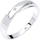 Elli Ring Dames Elegante Engagement met Diamant (0,02 ct.) in 925 Sterling Zilver