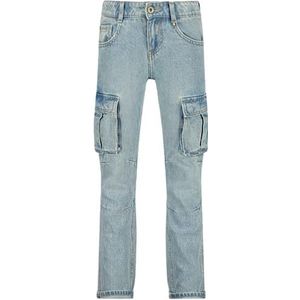 Vingino Peppe Cargo Jeans voor jongens, Light Indigo, 14 Jaar