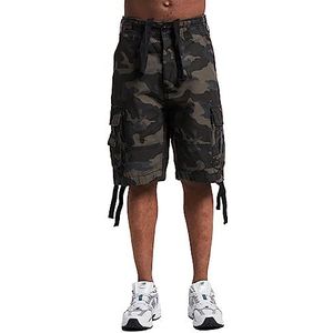 Brandit Pure Vintage Shorts, vele kleuren, maat S tot 7XL, camouflage (dark camo), XXL