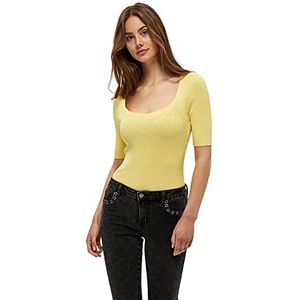 Desires Dames Geisha Rib Tee Trui Trui, Geel Citroen, XXL