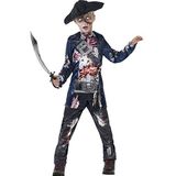 Deluxe Jolly Rotten Pirate, Black, with Top, Trousers & Hat, Sublimation Print, (L)
