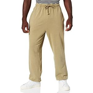Urban Classics Loungewear joggingbroek voor heren, sweatpants in overdyed used look, elastische band, maat S tot 5XL, Kaki, M