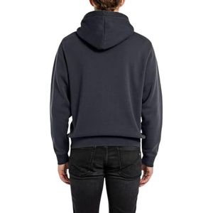 Replay Heren Hoodie Comfort Fit, 067 Night Blue, XS