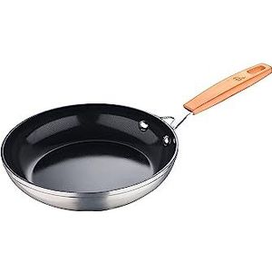 pan, diameter 20 cm, aluminium, gesmeed, inductie compact