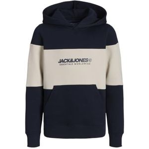 JACK&JONES JUNIOR JJELEGACY Blocking Sweat Hood NOOS MNI, Navy blazer/detail: blokkeren., 116 cm