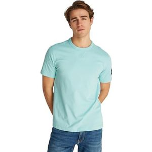 CK JEANS Heren BADGE REGULAR TEE J30J323484, Groen (Fresh Mint), XXL, Groen (verse munt), XXL