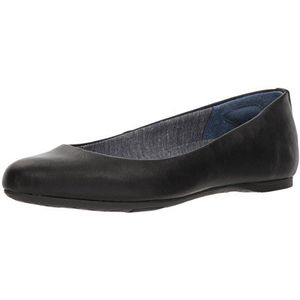 Dr. Scholl's Shoes Giorgie Slip On Ballet Flat voor dames, Zwart glad, 37.5 EU breed