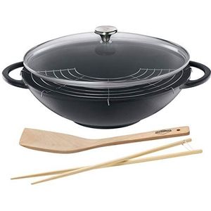 Küchenprofi La Cuisine Wokset - Complete set met Glasdeksel - 36cm - Ideaal voor wok- en sauteerfan