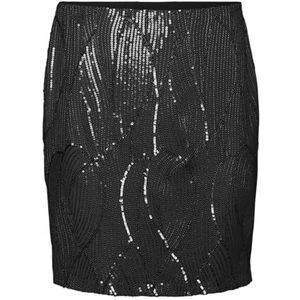 VERO MODA VMELLEN HW Short Rok JRS, zwart, M