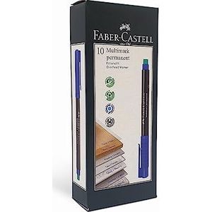 Faber-Castell MULITMARK Blue-(S) Permanent Marker Permanent Grey (Blue, Black, Blue, Kunststof, Einde, 1 PC (S))