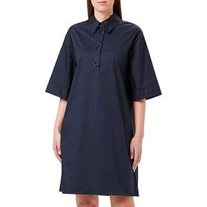 Seidensticker Dames regular fit blousejurk korte mouwen jurk, donkerblauw, 46, donkerblauw, 46