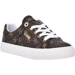 Guess Gwloven sneakers voor dames, Bruin Multi Stof, 39 EU