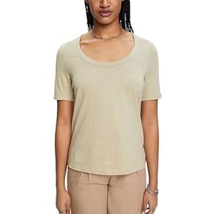 ESPRIT Dames 033EE1K326 T-shirt, 345/LIGHT kaki, L, 345/light kaki, L