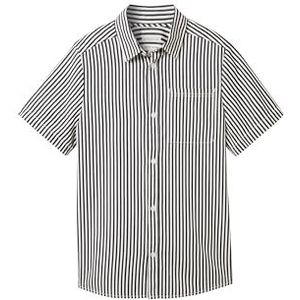 TOM TAILOR jongenshemd, 31865 - Navy Wool White Stripe, 176 cm