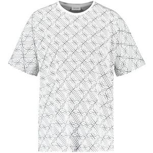 Gerry Weber T-shirt voor dames, Ecru/wit/blauw opdruk, 34 NL