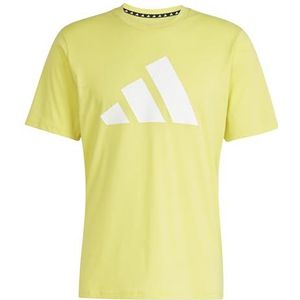 adidas Heren Train Essentials Feelready Logo Training Tee, pure sulfur/white, XXL
