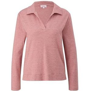 s.Oliver damesshirt met lange mouwen met polokraag oranje, 38, oranje, 38