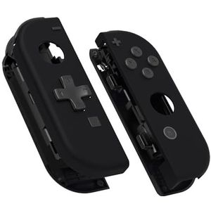 eXtremeRate Soft Touch Zwart Joycon Handheld Controller-Behuizing (D-Pad-Versie) met Volledige set Knoppen, Doe Het Zelf Vervangende Hoes voor Switch & Switch OLED Joy-Con - Console Shell NIET Inbegrepen