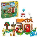 LEGO Animal Crossing Isabelle op visite, Speelgoed voor kinderen, Bouwpakket met 2 Poppetjes van Personages uit de Game, Waaronder Fauna, Cadeau voor Meisjes en Jongens vanaf 6 jaar 77049