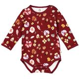 Müsli by GREEN COTTON Rompertje/body  geel / pink / donkerrood