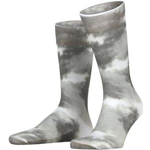 Burlington Heren Sokken Cloudscape M So katoen gedessineerd 1 paar, Grijs Light Grey Melange 3390, 40-46