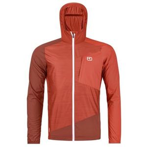 Ortovox - Windbreaker Jacket - Windjack - Rood - 100% Polyamide - Capuchon, Winddicht